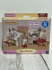 NEW Genuine Calico Critters PIANO  DESK SET. SEALED New in Box. Item  CC1746