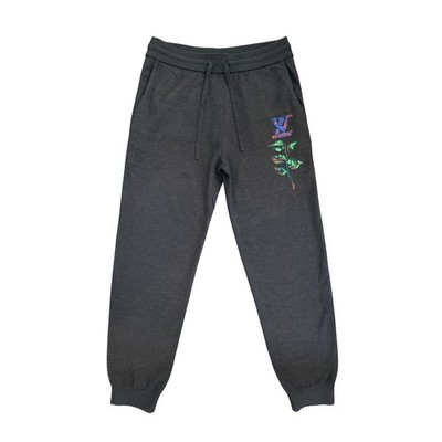 Size L - Louis Vuitton Flower Embroidered Sweatpants