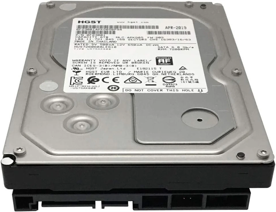 HGST Ultrastar 7K6000 ISE 6TB Interne Festplatte HUS726060ALE610 3,5 Zoll HDD - Bild 3 von 4