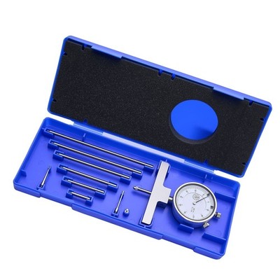 0-22'' Depth Micrometer Gauge Set - 0.001'' Resolution - Groove Step Hole