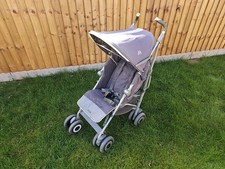 Maclaren Grey Techno XT Buggy Pushchair Stroller With Maclaren Travel Bag USED