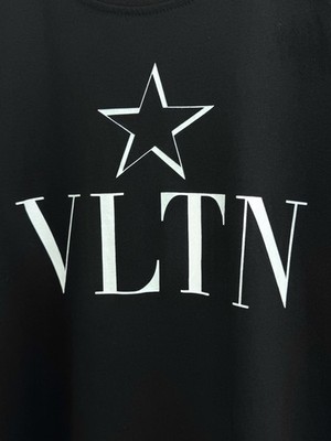 ヴァレンティノVALENTINO / VLTN STARロゴTシャツ 黒 S NWT Valentino VLTN T Shirt Black Cotton Star Print Women's Size L