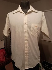 Camicia uniforme dipendente McDonald's anni 70 collo grande anni 70 media Van Heusen