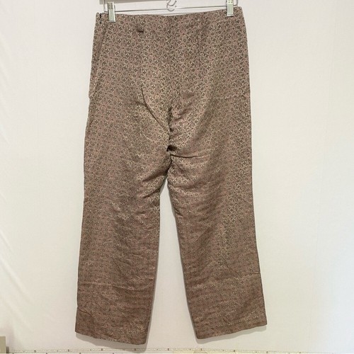 Sigrid Olsen Collection Women's Silk Cotton Pants Size 8 Straight Side Zip Pants - Picture 3 of 13