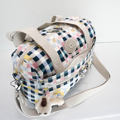 Kipling Borsa a tracolla Eti in tessuto con portachiavi