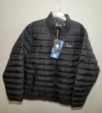 Men's Slumberjack Puffer Jacket, 800 Fill-Power Down, Blue Black or Green NEW!