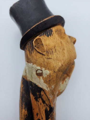 Black Forest Anri Swiss Nutcracker Man Gentleman in Top Hat & Remnants of Tuxedo - Picture 9 of 24