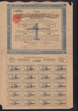 Horsebro Tin Company Limited London UK / GB dd 1907 with coupons