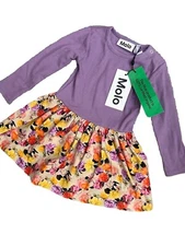 Molo Baby Girls Multicolor Animal Print Round Neck Fit & Flare Dress Size 80