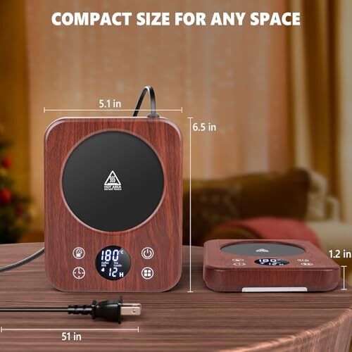 Coffee Mug Warmer, Smart Electric Heated Coffee Cup Warmer for Desk Candle - Picture 5 of 7