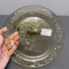 Set Of 4 1930’s Federal Yellow Depression Glass Sharon Cabbage Rose Plate 9”