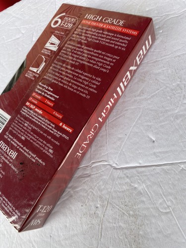 Maxwell Video Cassette High Grade T-120 6 Hour VHS Brand New Sealed - Picture 3 of 7