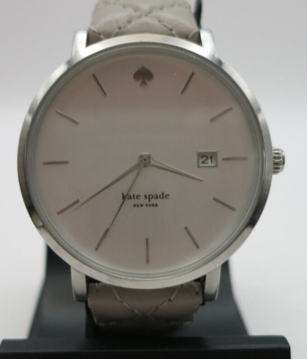 Kate Spade 1YRU0784 Silver Dial Leather Strap Women\'s Watch Needs New Battery kate spade Silver Dial Watch with Beige Leather Strap main image 3