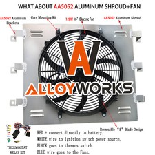 Aluminum Shroud 16 Fan For 1955-1959 Chevy 3100 3200 Truck Pickup Gmc 100.150 Aluminum Shroud 16 Fan For 1955-1959 Chevy 3100 3200 Truck Pickup Gmc 100.150