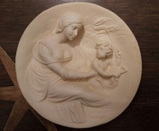 MADONNA BEATA A. Santangela Wandteller #3 aus Alabaster MADONNE VIVENTI 1980 OVP