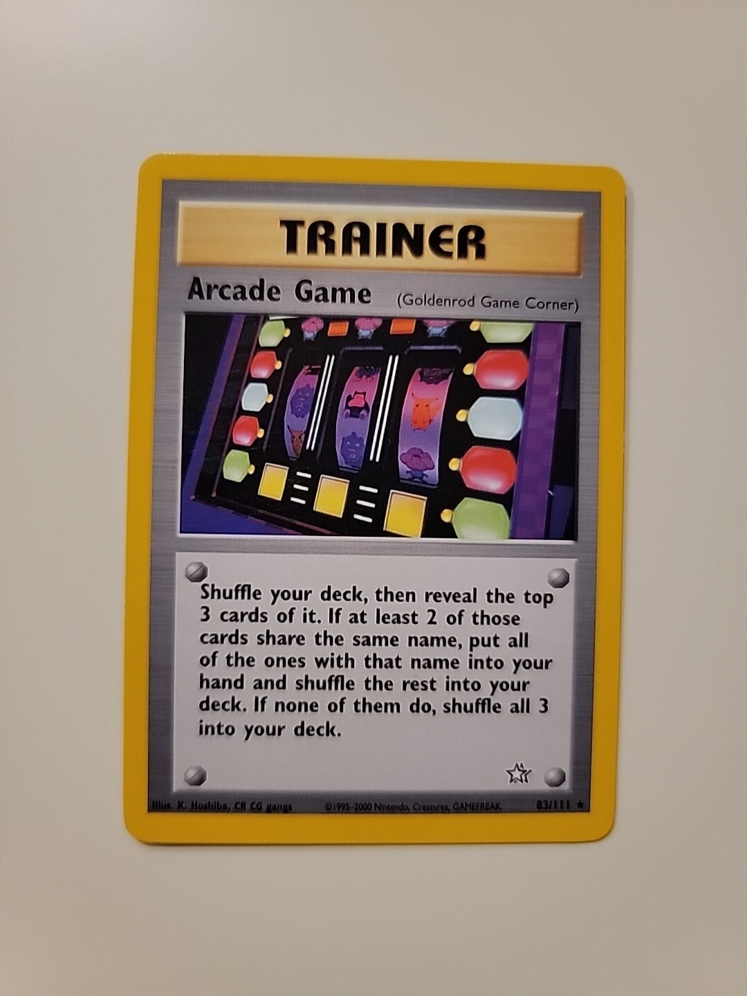 Pokemon Card Trainer Arcade Game 83/111 1995 - 2000 Nintendo  Rare NM 