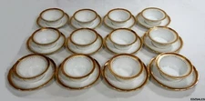 12 Wm Guerin Limoges France Dessert Brulee Bowl Saucer Sets
