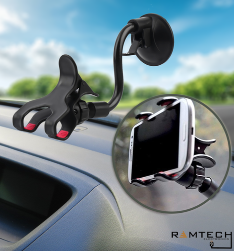 Flexible Car Windshield Suction Mount Clip Holder For Garmin Oregon 550 550t GPS - 第 6/6 張圖片