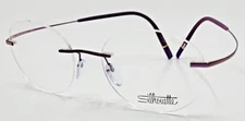 Silhouette 1589 Color 1040 Polished Purple Rimless 54-18-145 Eyeglasses NEW