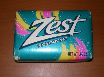 Vintage 1988 P&G Procter & Gamble  ZEST 3.5oz Deodorant Soap Bar NOS Sealed Prop