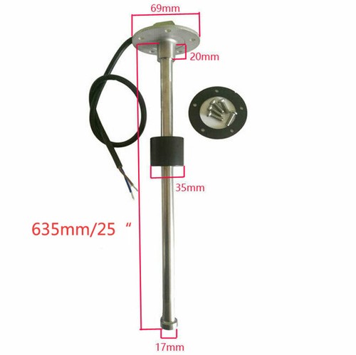 Car Fuel Level Sender 240-33 ohms 635MM/25" Water Tank Sender SAE 5 Hole Pattern