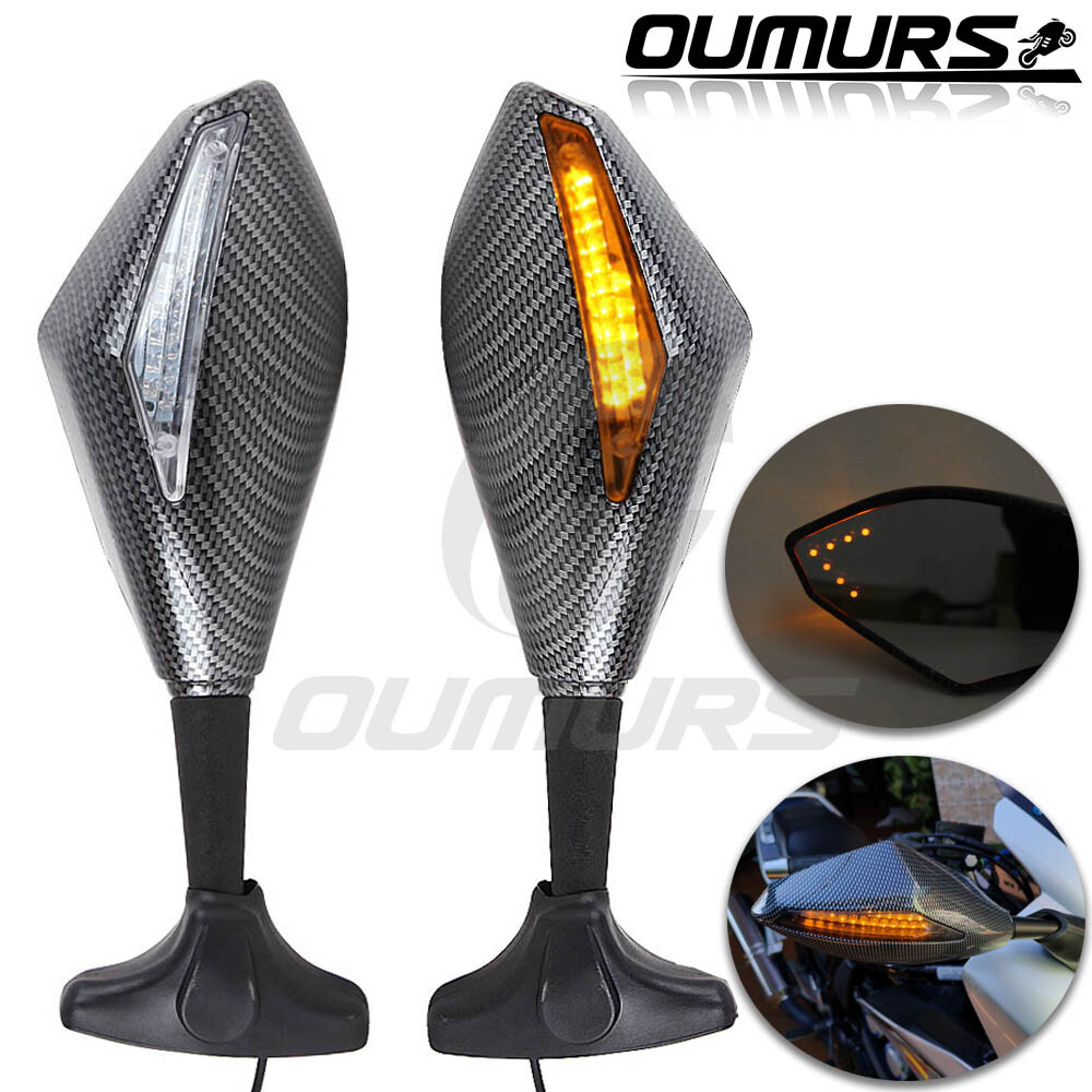 RearView Mirrors LED Turn Signals For Suzuki GSXR600 GSXR750