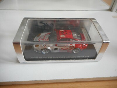 Spark Porsche 996 GT3 RSR Flying Lizards LM 2006 in grau/rot auf 1:43 in Box