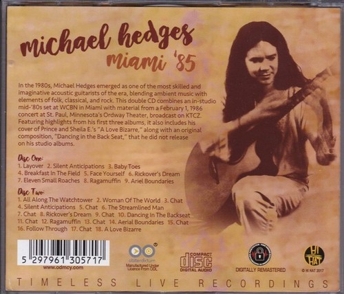Michael Hedges - Miami '85 (2017) 2CD NEU/VERSIEGELT SPEEDYPOST - Bild 2 von 2