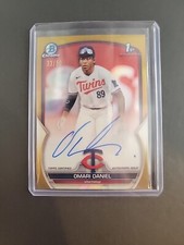 2023 BOWMAN CHROME OMARI DANIEL Gold 33/50 1ST PROSPECT AUTO MINNESOTA TWINS 132