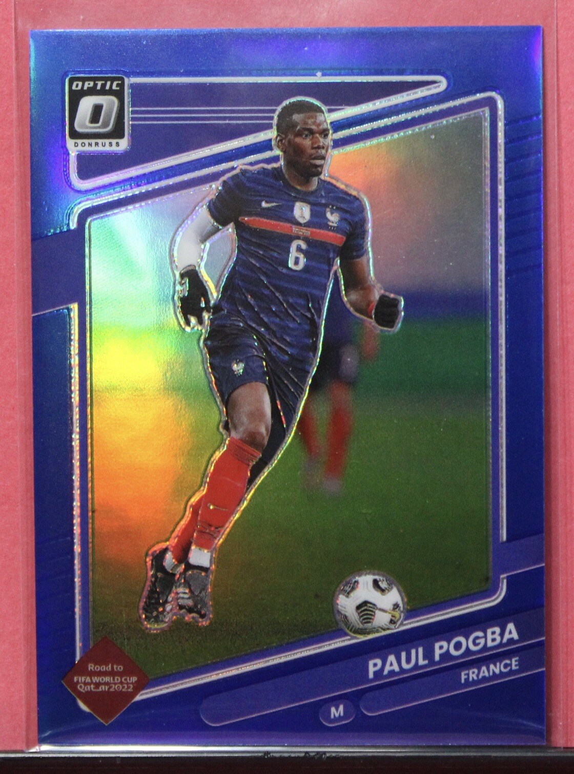 2021-22 Panini Donruss Optic Blue Paul Pogba #56 Near Mint or Better 28/99