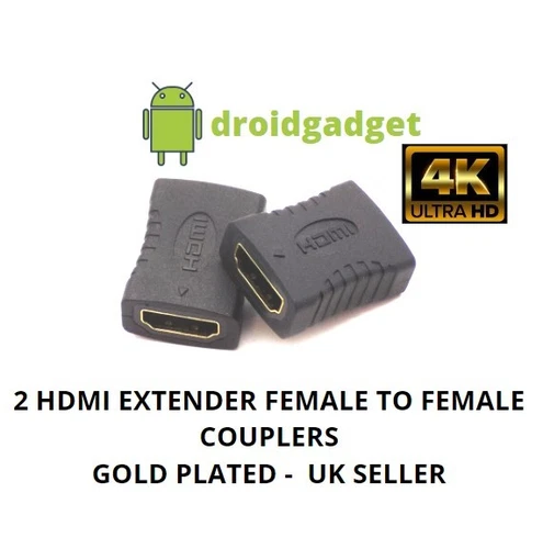 2 HDMI 4K EXTENDER ADAPTER FEMALE TO FEMALE COUPLER JOINER CONNECTOR HDTV