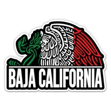 Baja California Mexico MX Bandera Vinyl Sticker - SELECT SIZE