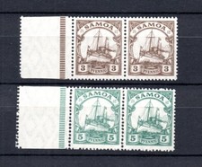 DP in Samoa 1919 Freimarke 20/21 L Freimarken mit Leerfeld postfrisch