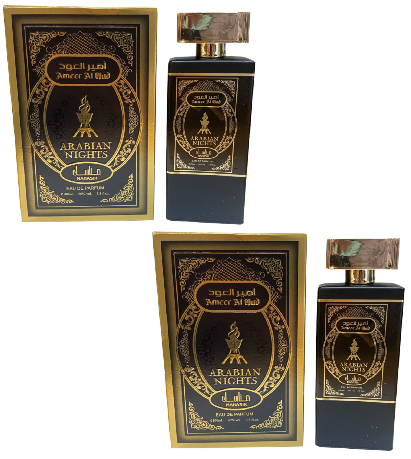 Unisex Perfume Ameer Al Oud Arabian Nights 100ml EDP Arabian Fragrance 2 Pack