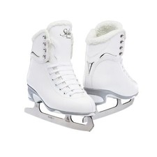 Jackson Ultima SoftSkate Womens/Girls Figure Skate 10 Women's White/Fleece