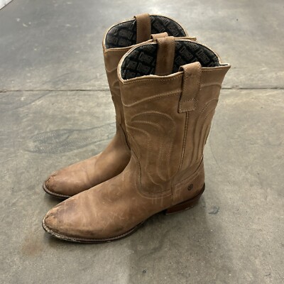 Dingo Brown Leather western zipper Boots 11 D Men main image 4