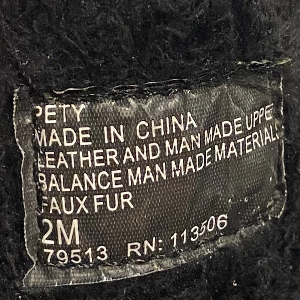 KHOMBU KIDS BLACK & GRAY LINED WINTER SNOW BOOTS BIG KIDS YOUTH SIZE 2 - Image 4 of 4