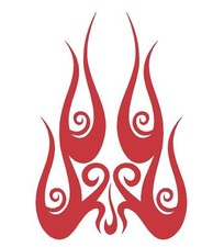 Flame Hood H0 Decal Vinyl Graphic Car Truck Vehicle Fire Auto Van Sun Blaze