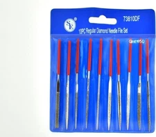 Sona Enterprise 73810DF 10-Piece Mini Diamond Needle File Set, 150 Grit