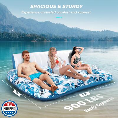 Party Island JCLEAL Pool Floats Adult Person Inflatable Tanning