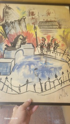 Gen Paul Original Watercolor Painting Signed Famous French Artist Painter