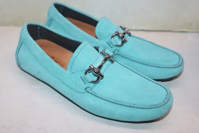 Salvatore Ferragamo Turquoise Leather Bit Loafers SOLD Salvatore Ferragamo Made in Italy . #salvatoreferragamo  main image 2