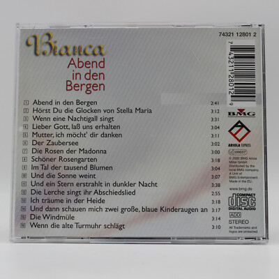 Musik CD | Bianca - Abend in Den Bergen | Disc poliert