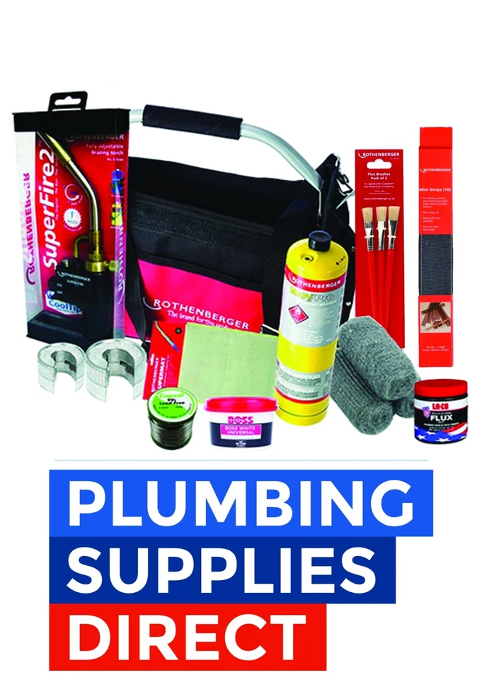 Rothenberger Ultimate Plumbers Tool Bag - Soldering Kit / SuperFire 2 Torch Kit