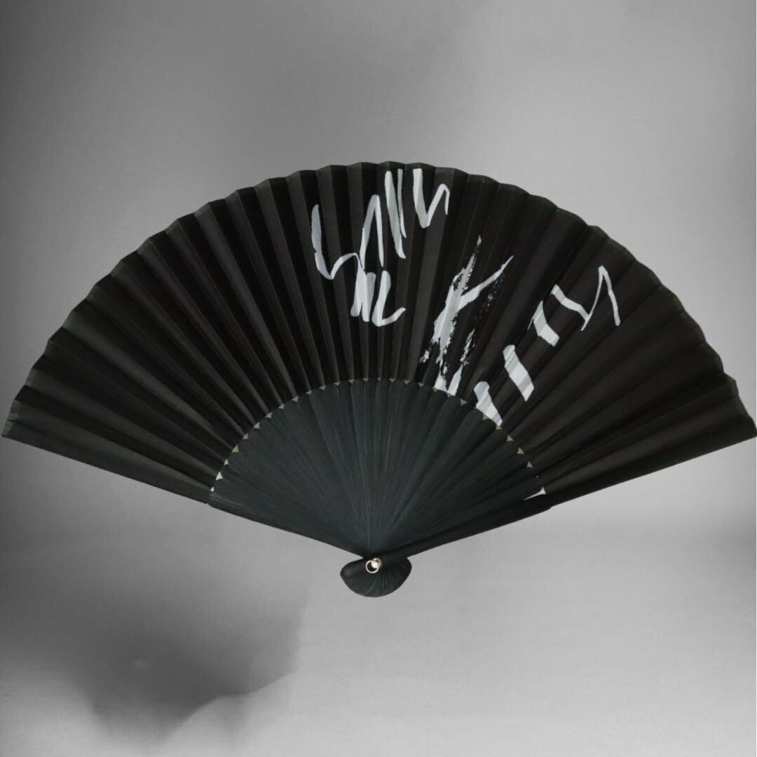 Y's Yohji Yamamoto Folding Fan Black w/bag Strage Rare | eBay