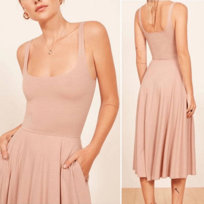 Reformation Rou Knit Dress Blush Pink Midi SleevelessS | eBay Reformation Rou Knit Dress Blush Pink Midi SleevelessS | eBay