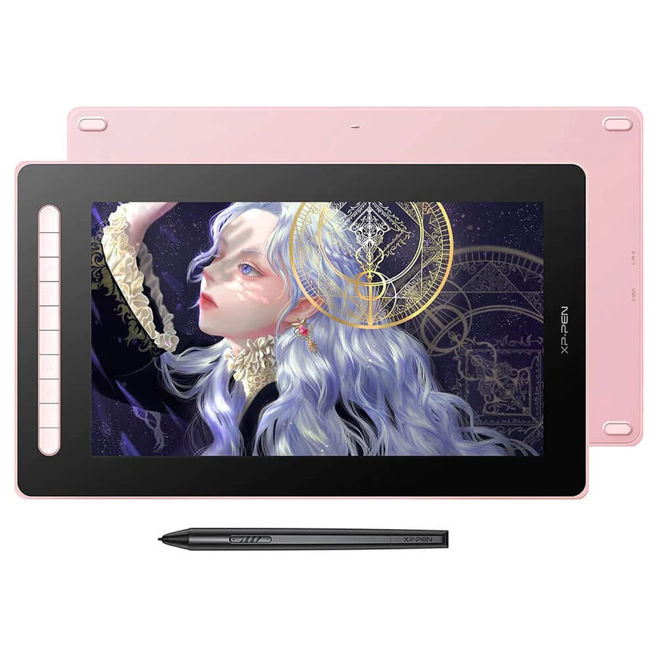 1PC Pink Battery-Free XPPen Artist 16 2nd Drawing Pen Display Digital Art Tablet - Image 2 of 4