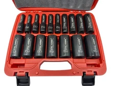 17PC 1/2" Drive Deep Impact Socket Set SAE 5/16" - 1-1/4"