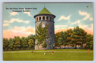 #ad Old Water Tower Rockford Park Wilmington Delaware Postcard $3.43