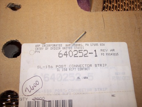 CANTIDAD (100) 640252-1 AMP SL-156 POSTE CRIMPADO ENCHUFES DE CONTACTO 18-24 AWG ESTAÑO - Imagen 4 de 4